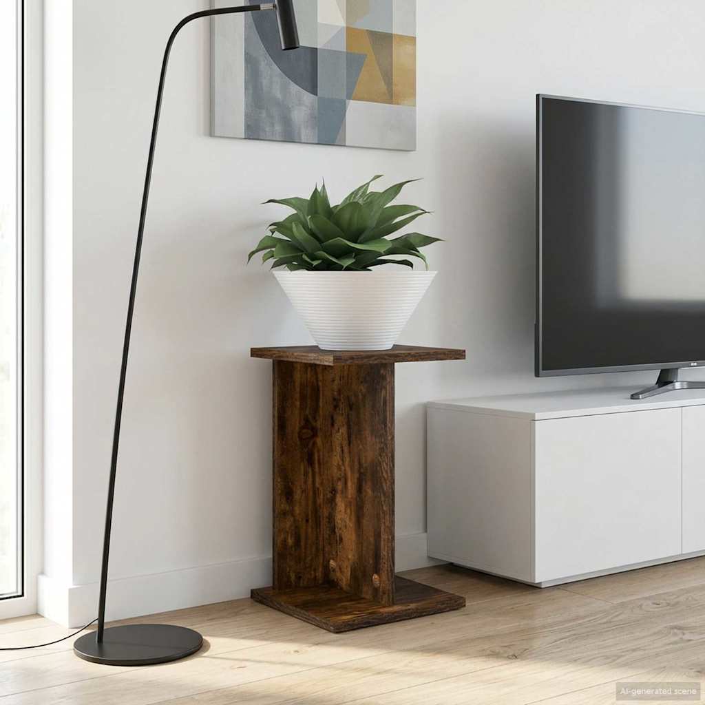 Plantenstandaard 2 pcs Gerookte Eik 25 x 25,5 x 40,5 cm is nu te koop bij PeponiXL, paradijselijk wonen!