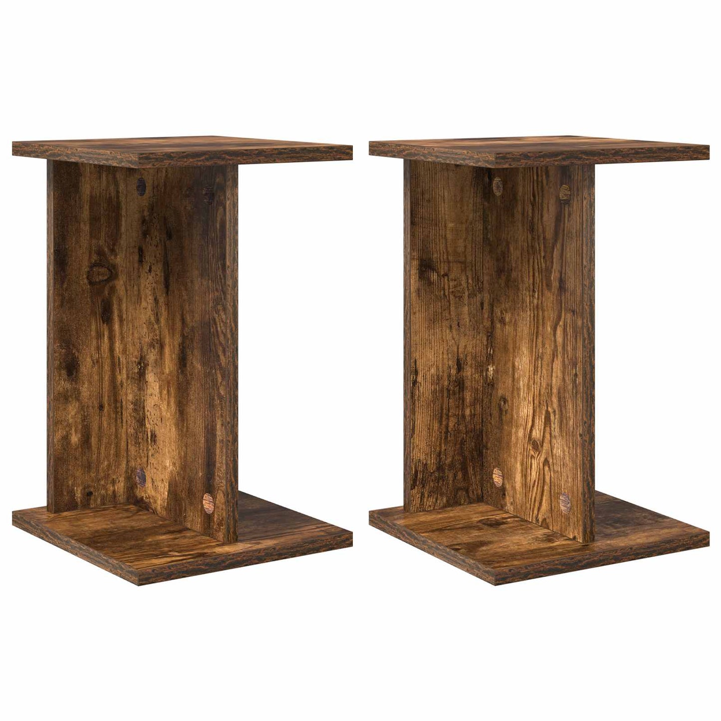 Plantenstandaard 2 pcs Gerookte Eik 25 x 25,5 x 40,5 cm is nu te koop bij PeponiXL, paradijselijk wonen!