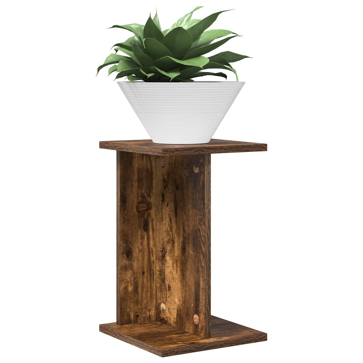 Plantenstandaard 2 pcs Gerookte Eik 25 x 25,5 x 40,5 cm is nu te koop bij PeponiXL, paradijselijk wonen!