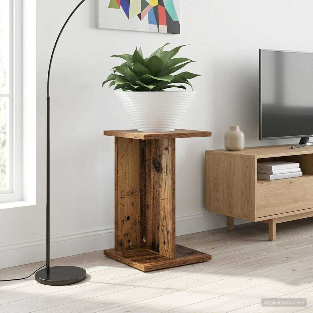 Plantenstandaard Oudhout 25 x 25,5 x 40,5 cm Geconstrueerd hout is nu te koop bij PeponiXL, paradijselijk wonen!