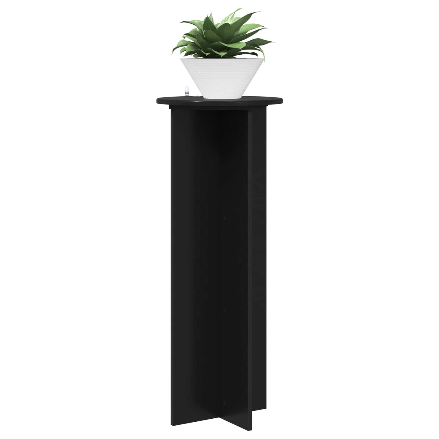 Plantenstandaard 2 pcs Zwart Ø40 x 100 cm Bewerkt hout is nu te koop bij PeponiXL, paradijselijk wonen!