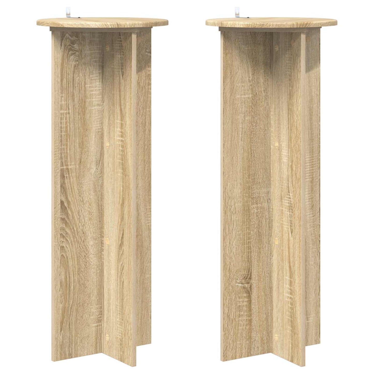 Plantenstandaard 2 pcs Sonoma Eiken Ø40 x 100 cm Bewerkt hout is nu te koop bij PeponiXL, paradijselijk wonen!