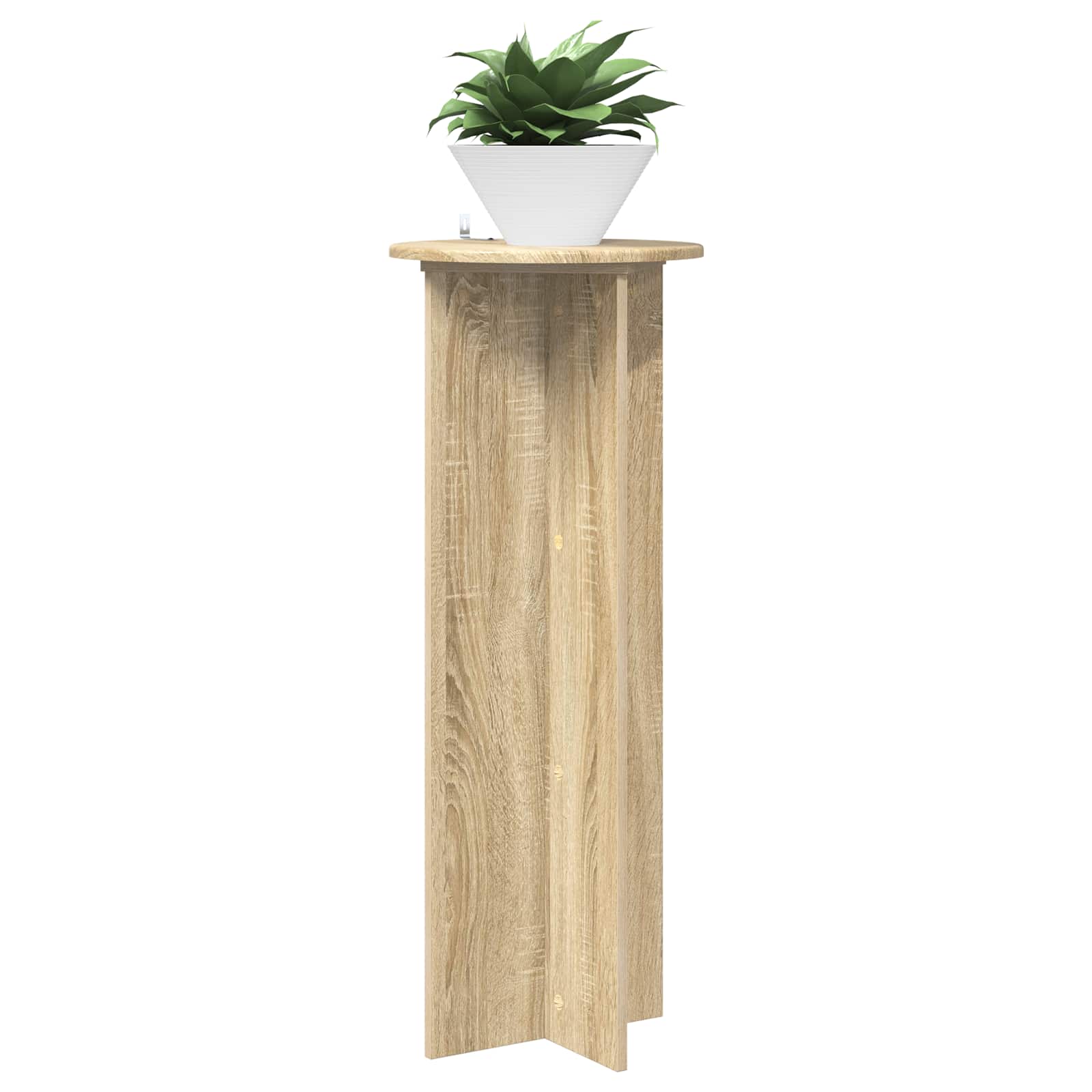 Plantenstandaard 2 pcs Sonoma Eiken Ø40 x 100 cm Bewerkt hout is nu te koop bij PeponiXL, paradijselijk wonen!