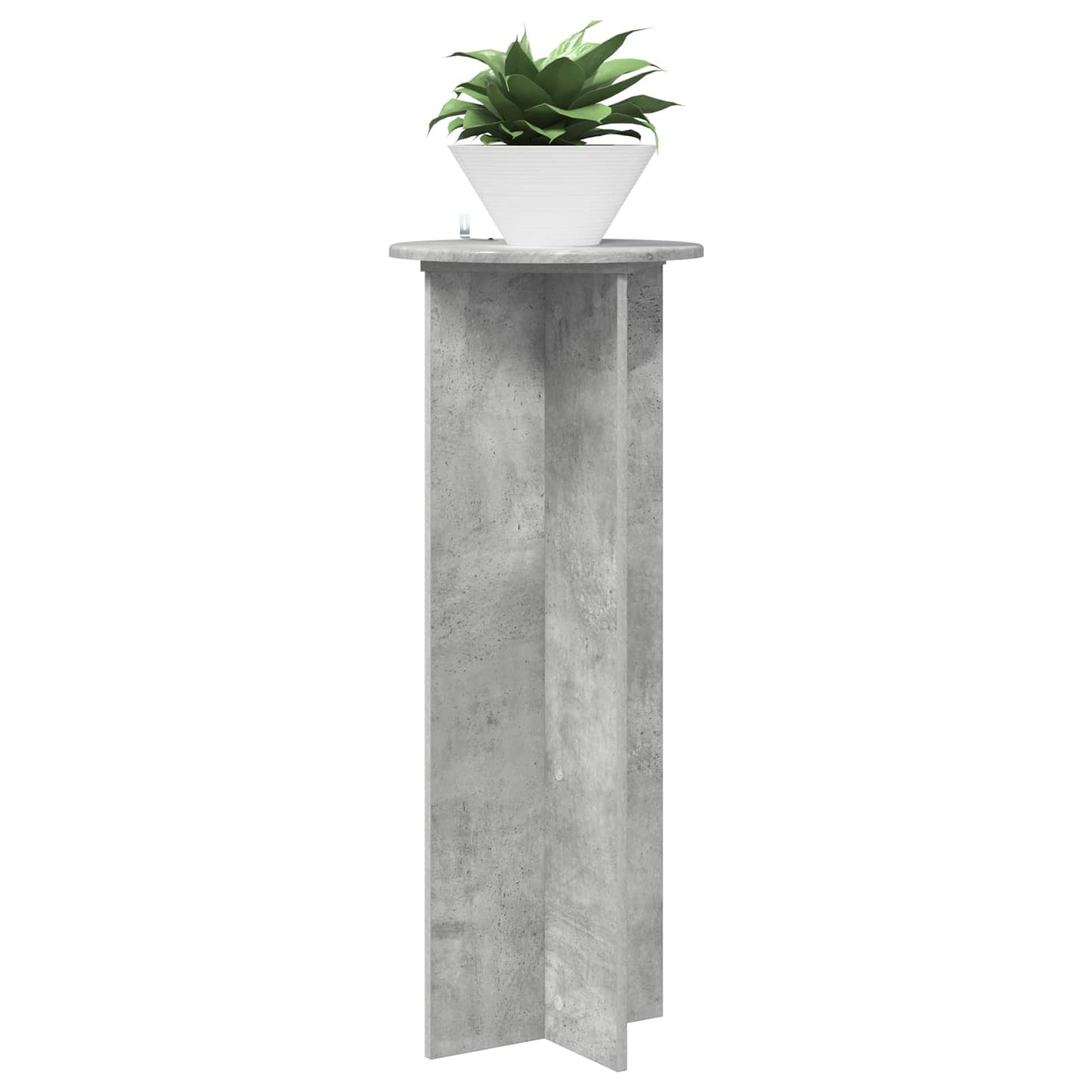 Plantenstandaard 2 pcs Betongrijs Ø40 x 100 cm Bewerkt hout is nu te koop bij PeponiXL, paradijselijk wonen!
