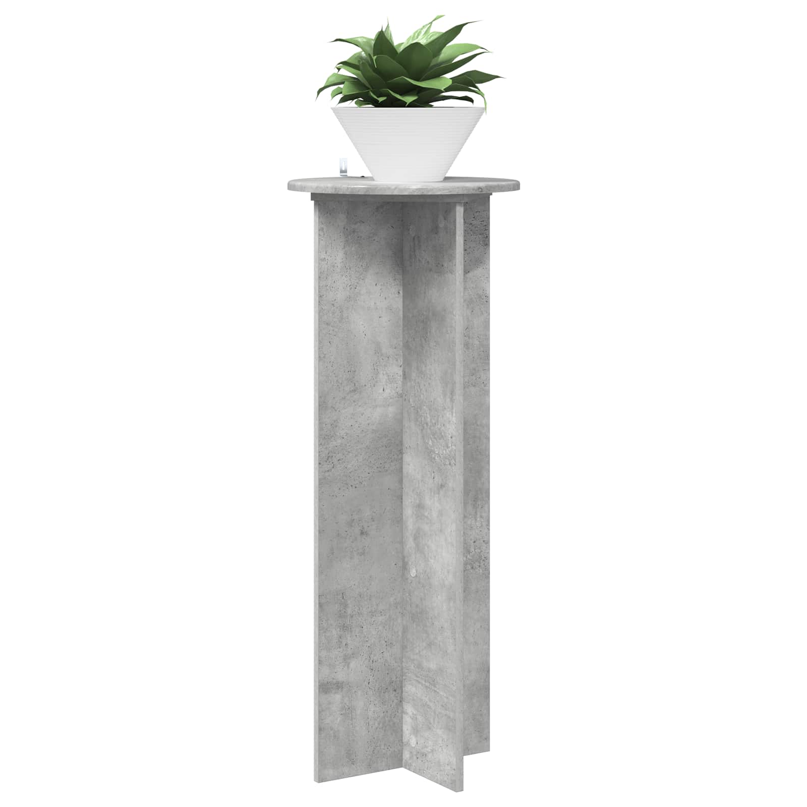 Plantenstandaard 2 pcs Betongrijs Ø40 x 100 cm Bewerkt hout is nu te koop bij PeponiXL, paradijselijk wonen!