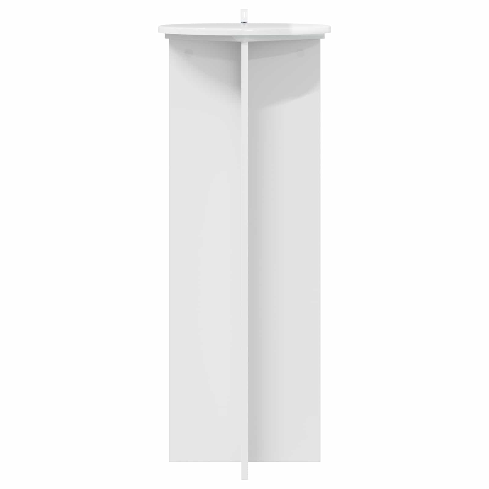 Plantenstandaard 2 pcs Hoogglans Wit Ø40 x 100 cm Bewerkt hout is nu te koop bij PeponiXL, paradijselijk wonen!