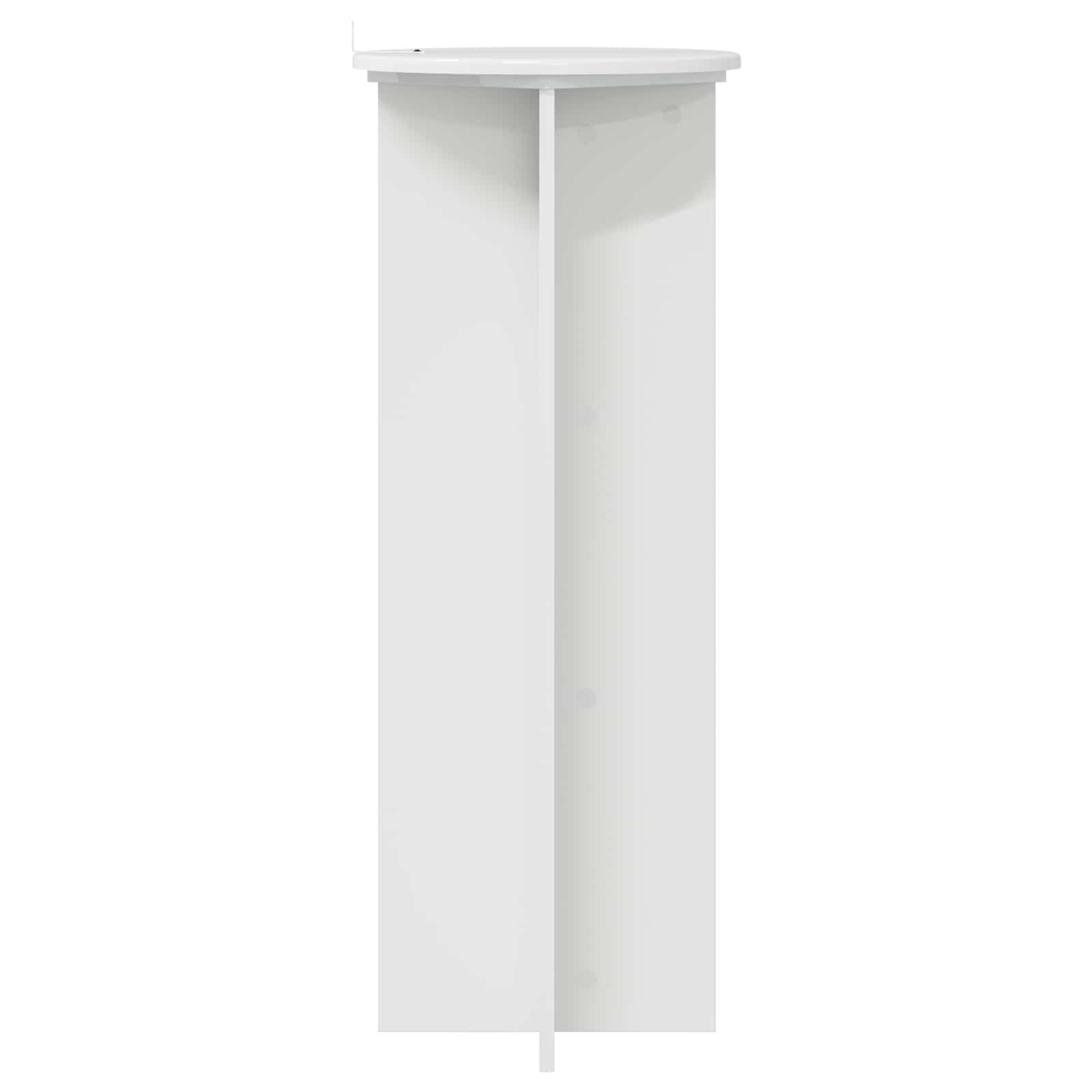 Plantenstandaard 2 pcs Hoogglans Wit Ø40 x 100 cm Bewerkt hout is nu te koop bij PeponiXL, paradijselijk wonen!