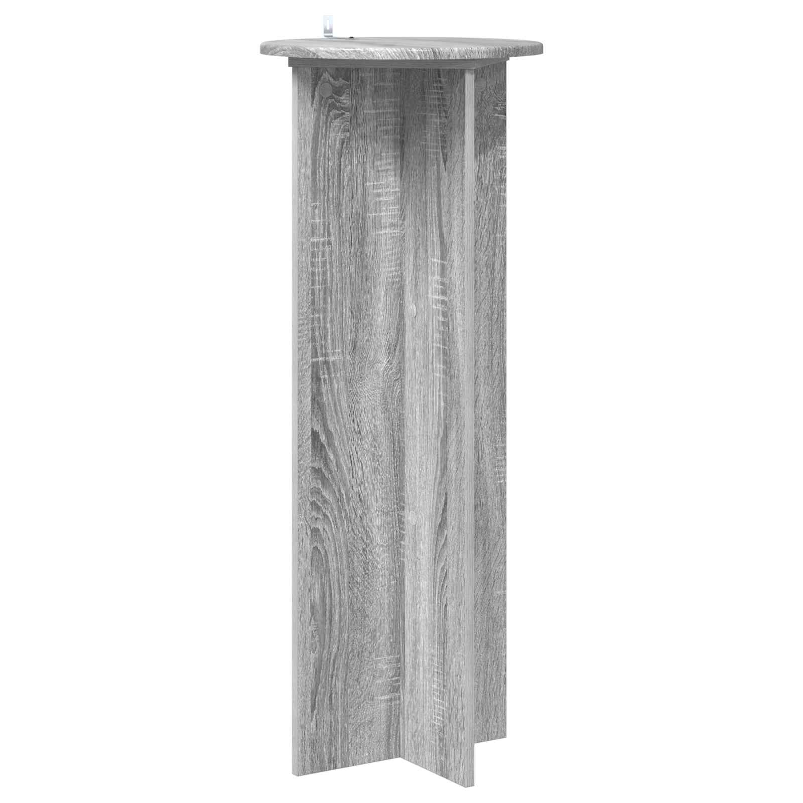 Plantenstandaard 2 pcs Grijs sonoma Ø40 x 100 cm Bewerkt hout is nu te koop bij PeponiXL, paradijselijk wonen!