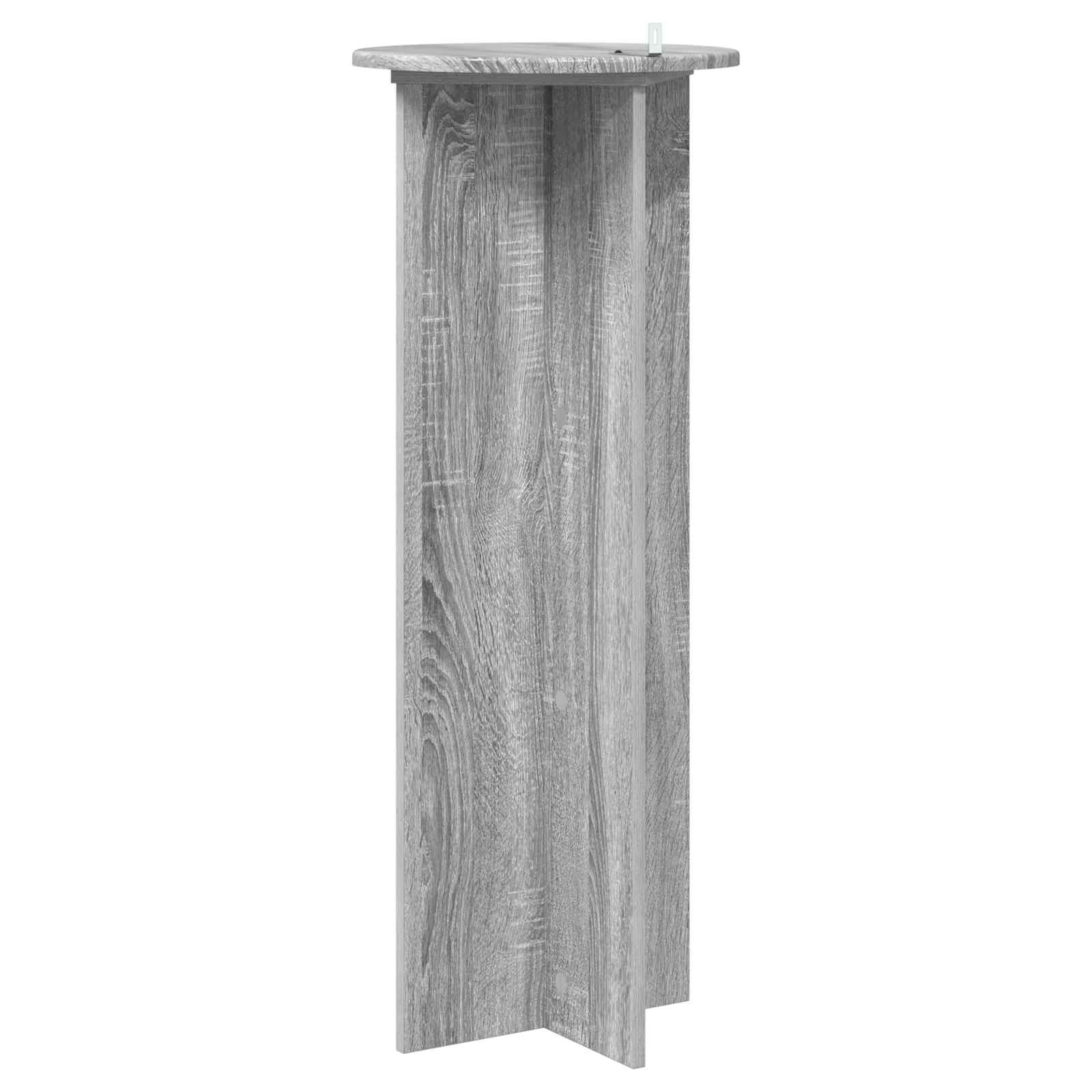 Plantenstandaard 2 pcs Grijs sonoma Ø40 x 100 cm Bewerkt hout is nu te koop bij PeponiXL, paradijselijk wonen!