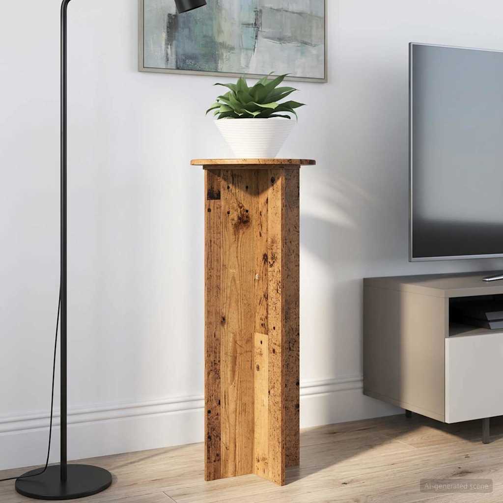 Plantenstandaard 2 pcs Oud hout Ø40 x 100 cm Bewerkt hout is nu te koop bij PeponiXL, paradijselijk wonen!
