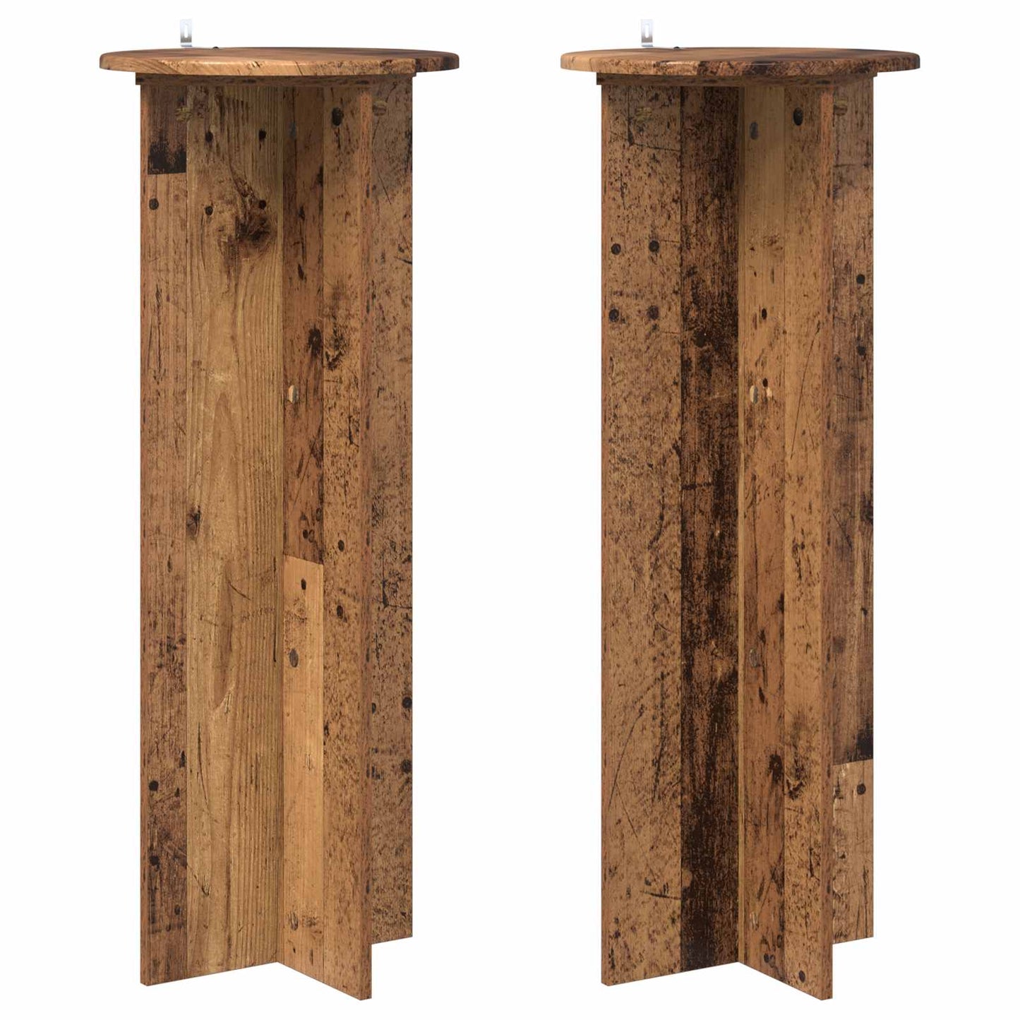 Plantenstandaard 2 pcs Oud hout Ø40 x 100 cm Bewerkt hout is nu te koop bij PeponiXL, paradijselijk wonen!