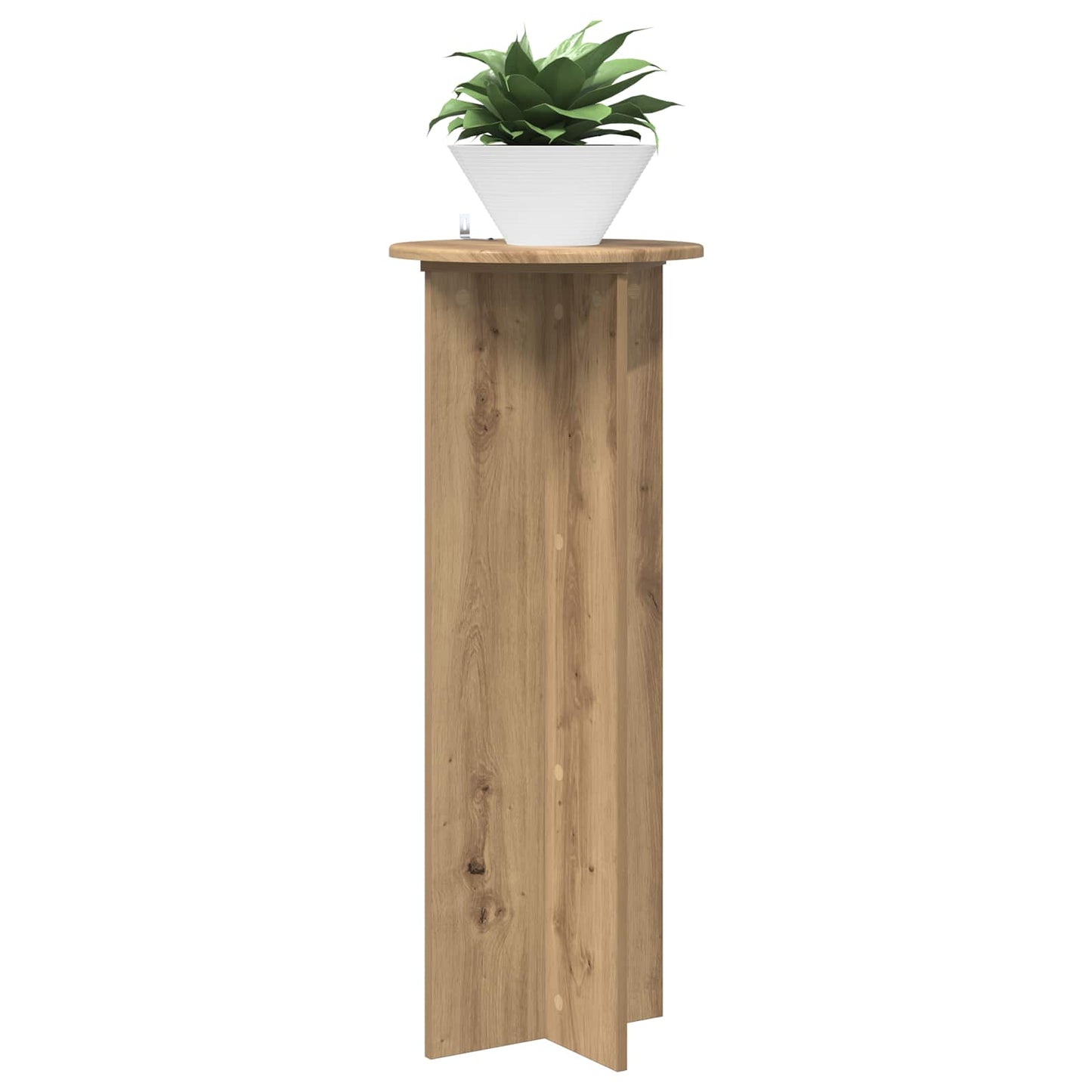 Plantenstandaard 2 pcs Artisanaal eiken Ø40 x 100 cm is nu te koop bij PeponiXL, paradijselijk wonen!