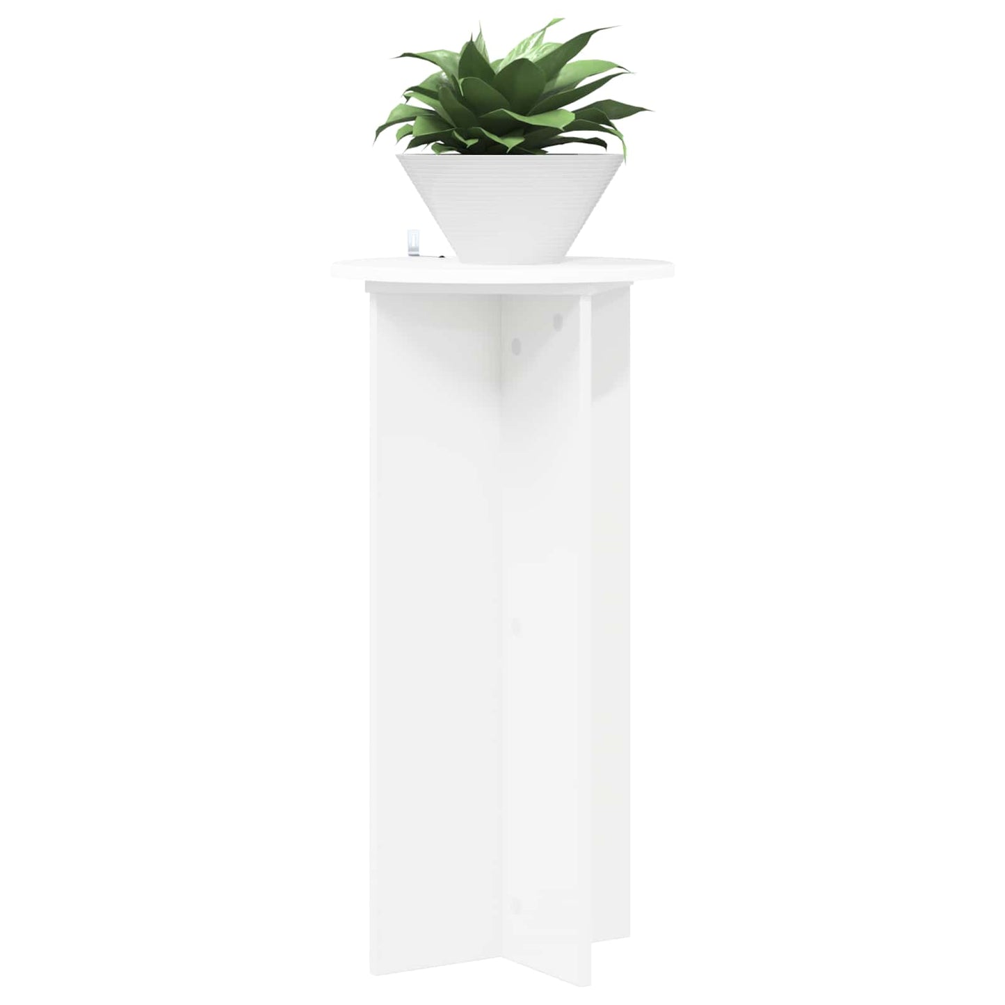 Plantenstandaard 2 pcs Wit Ø40 x 80 cm Bewerkt hout is nu te koop bij PeponiXL, paradijselijk wonen!