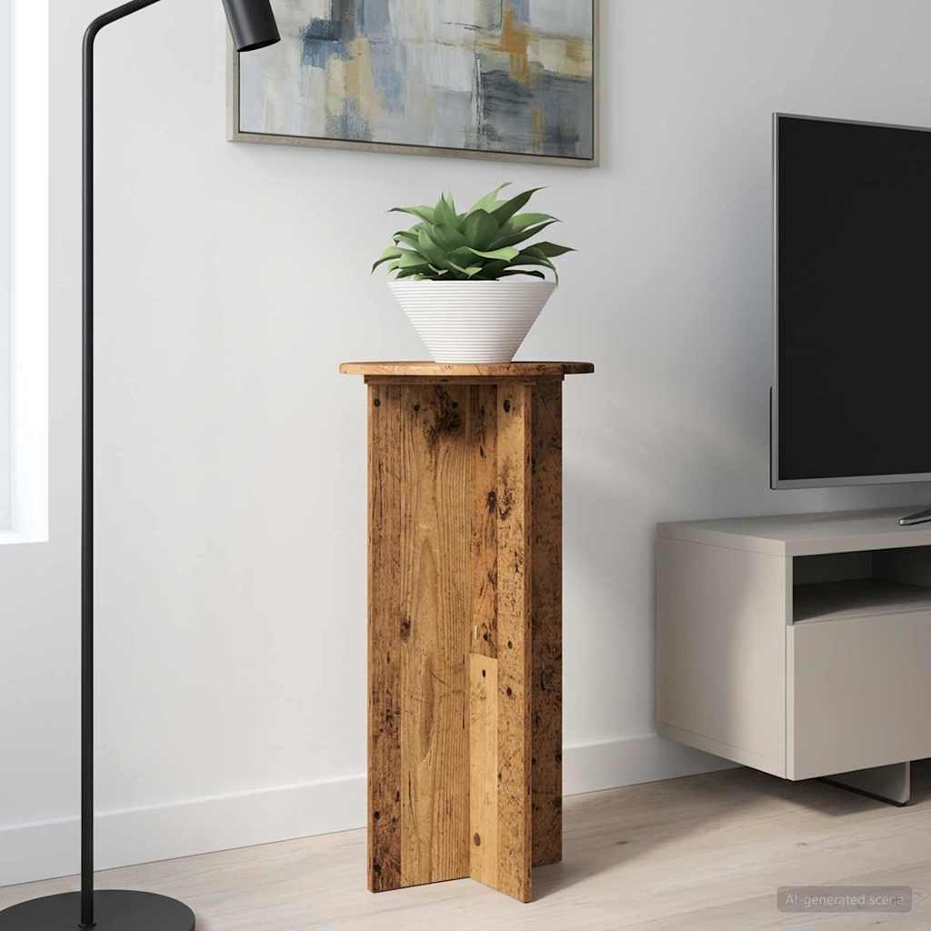 Plantenstandaard 2 pcs Oud hout 40 x 40 x 80 cm Bewerkt hout is nu te koop bij PeponiXL, paradijselijk wonen!