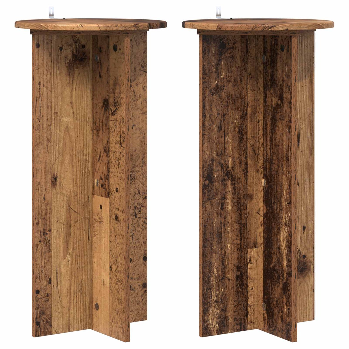 Plantenstandaard 2 pcs Oud hout 40 x 40 x 80 cm Bewerkt hout is nu te koop bij PeponiXL, paradijselijk wonen!