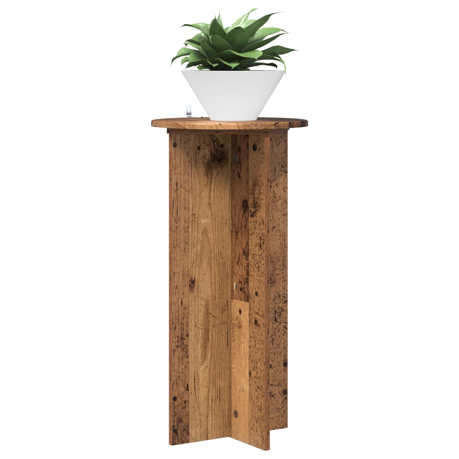 Plantenstandaard 2 pcs Oud hout 40 x 40 x 80 cm Bewerkt hout is nu te koop bij PeponiXL, paradijselijk wonen!