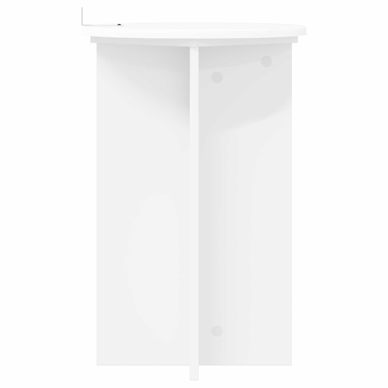 Plantenstandaard 2 pcs Wit Ø40 x 60 cm Bewerkt hout is nu te koop bij PeponiXL, paradijselijk wonen!