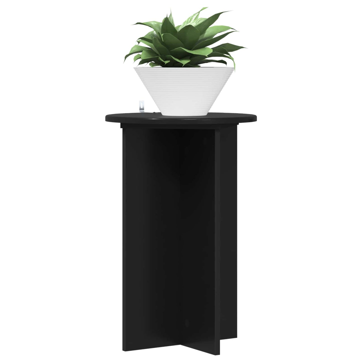 Plantenstandaard 2 pcs Zwart Ø40 x 60 cm Bewerkt hout is nu te koop bij PeponiXL, paradijselijk wonen!