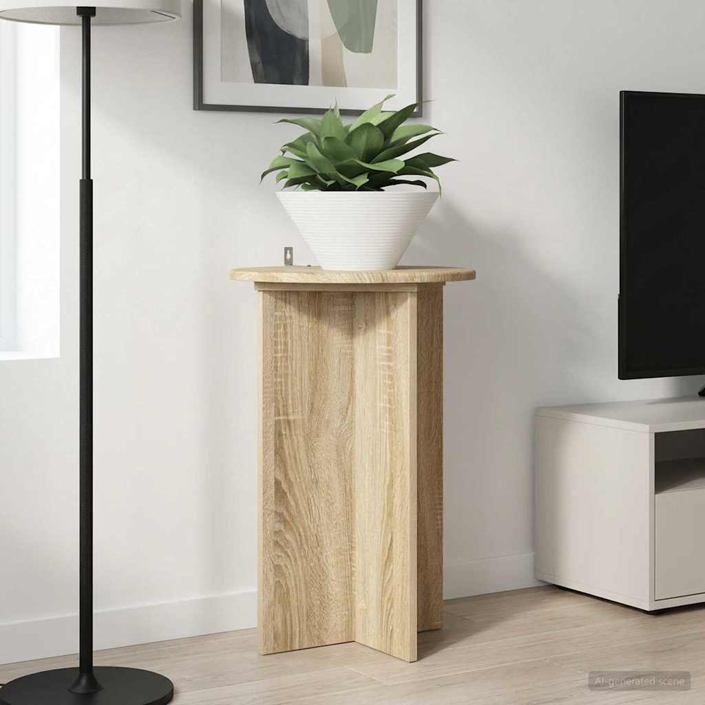 Plantenstandaard 2 pcs Sonoma Eiken Ø40 x 60 cm Bewerkt hout is nu te koop bij PeponiXL, paradijselijk wonen!