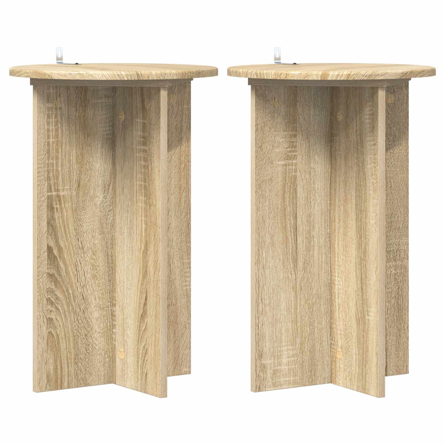 Plantenstandaard 2 pcs Sonoma Eiken Ø40 x 60 cm Bewerkt hout is nu te koop bij PeponiXL, paradijselijk wonen!