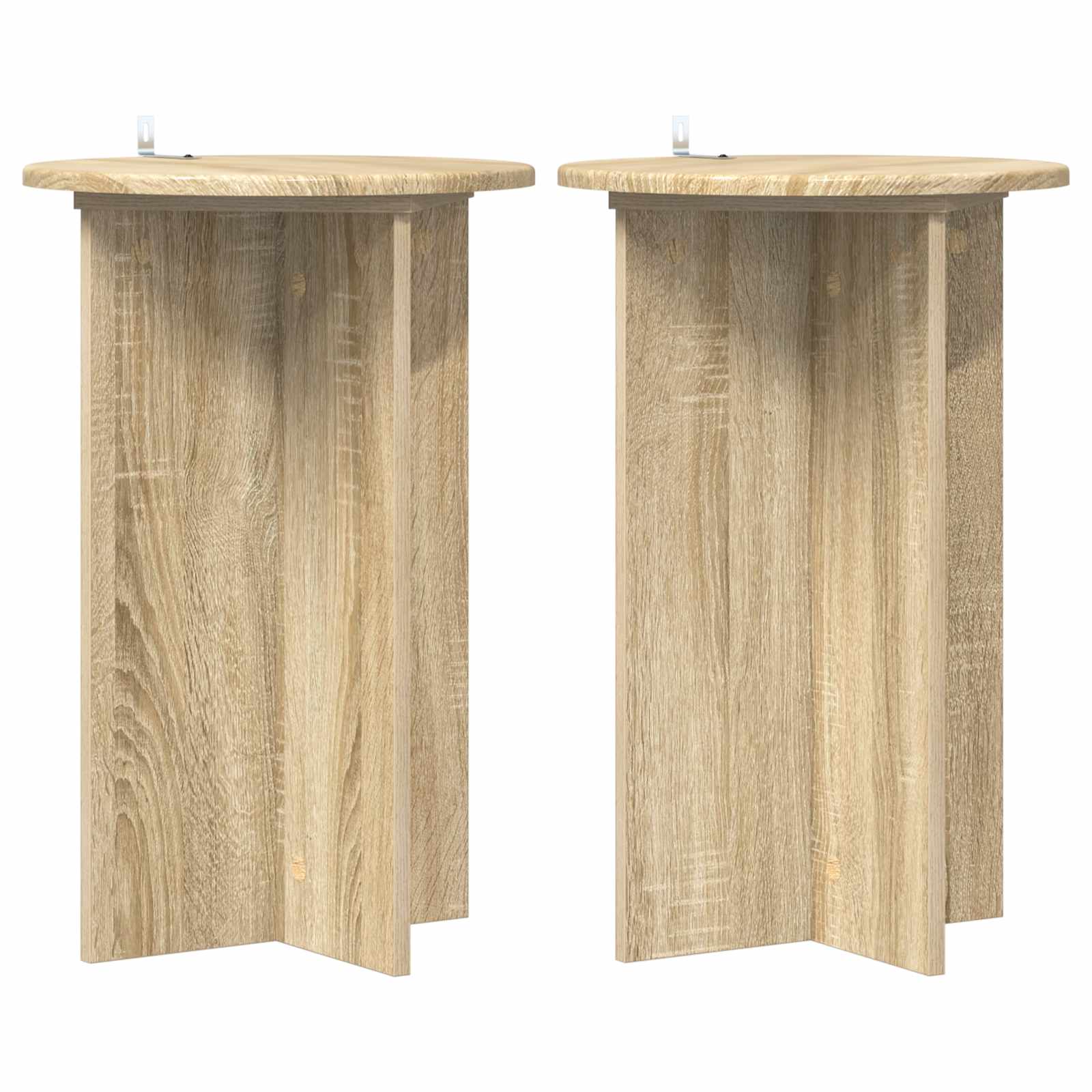 Plantenstandaard 2 pcs Sonoma Eiken Ø40 x 60 cm Bewerkt hout is nu te koop bij PeponiXL, paradijselijk wonen!