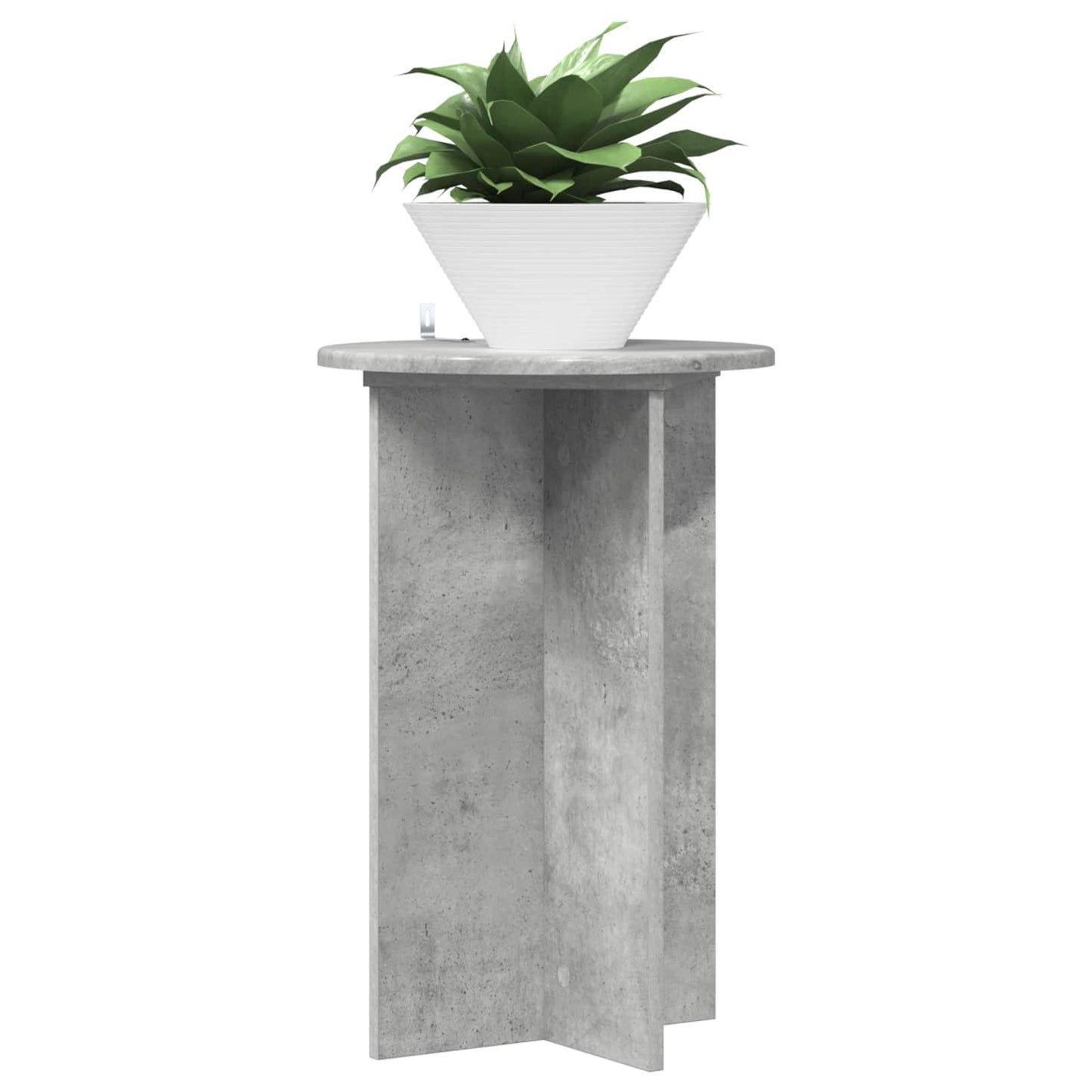 Plantenstandaard 2 pcs Betongrijs Ø40 x 60 cm Bewerkt hout is nu te koop bij PeponiXL, paradijselijk wonen!