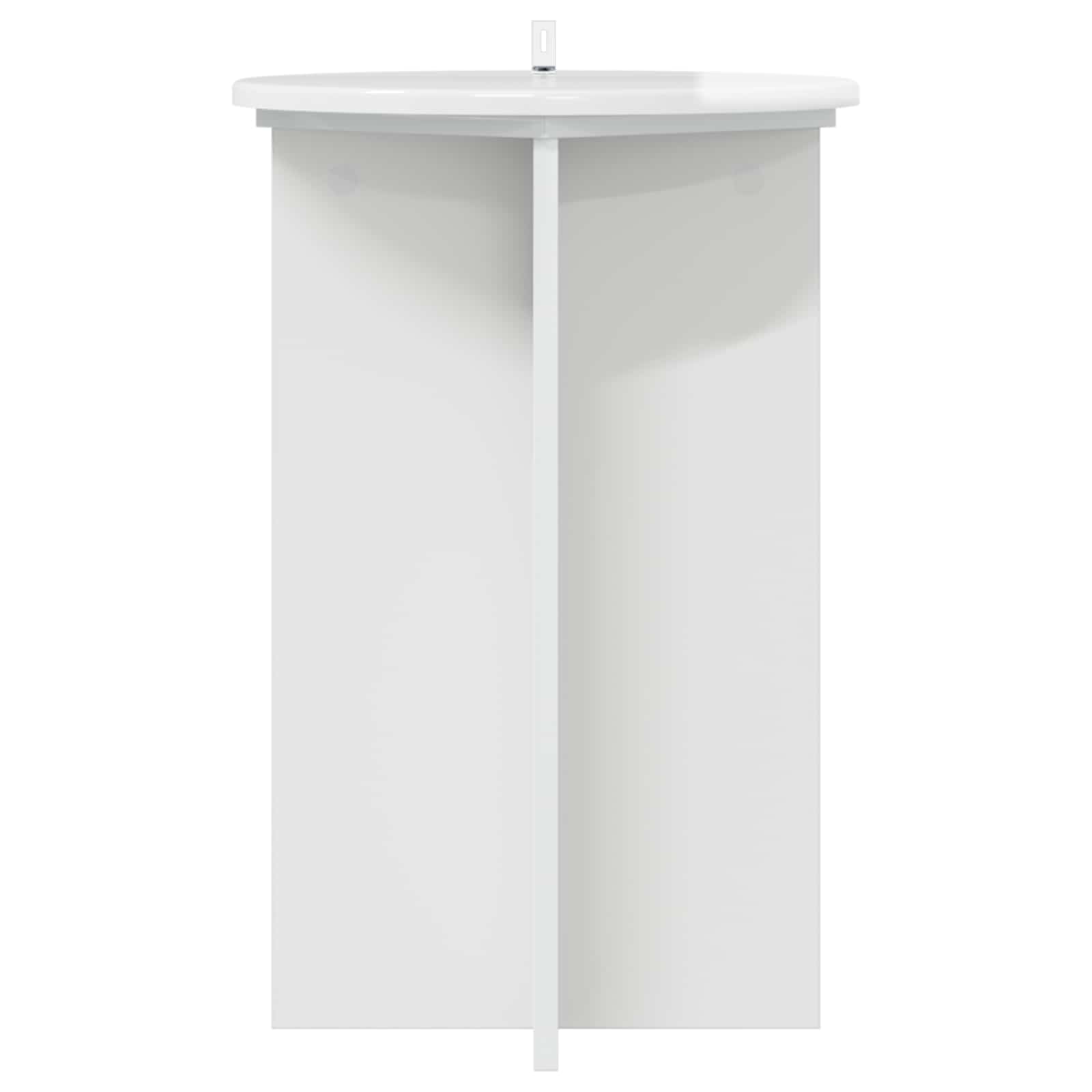 Plantenstandaard 2 pcs Hoogglans Wit Ø40 x 60 cm Bewerkt hout is nu te koop bij PeponiXL, paradijselijk wonen!