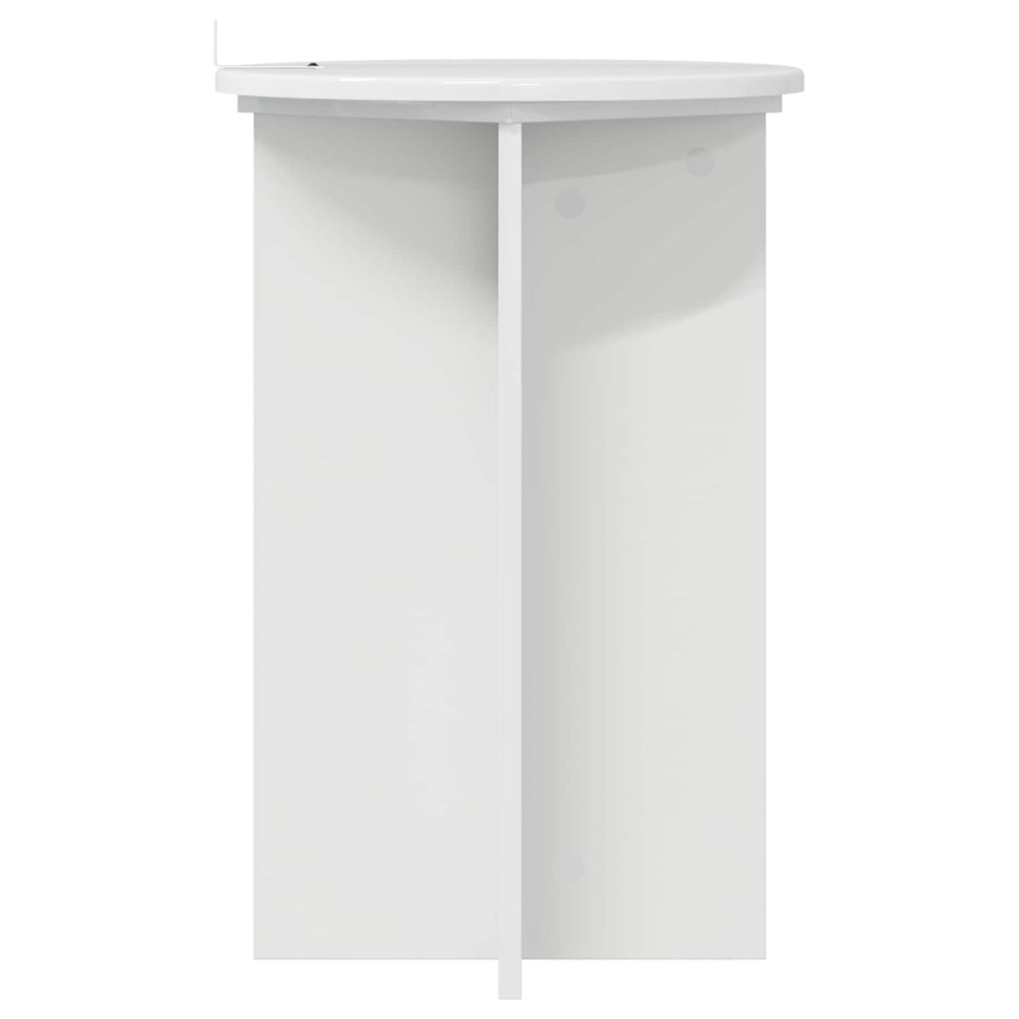 Plantenstandaard 2 pcs Hoogglans Wit Ø40 x 60 cm Bewerkt hout is nu te koop bij PeponiXL, paradijselijk wonen!
