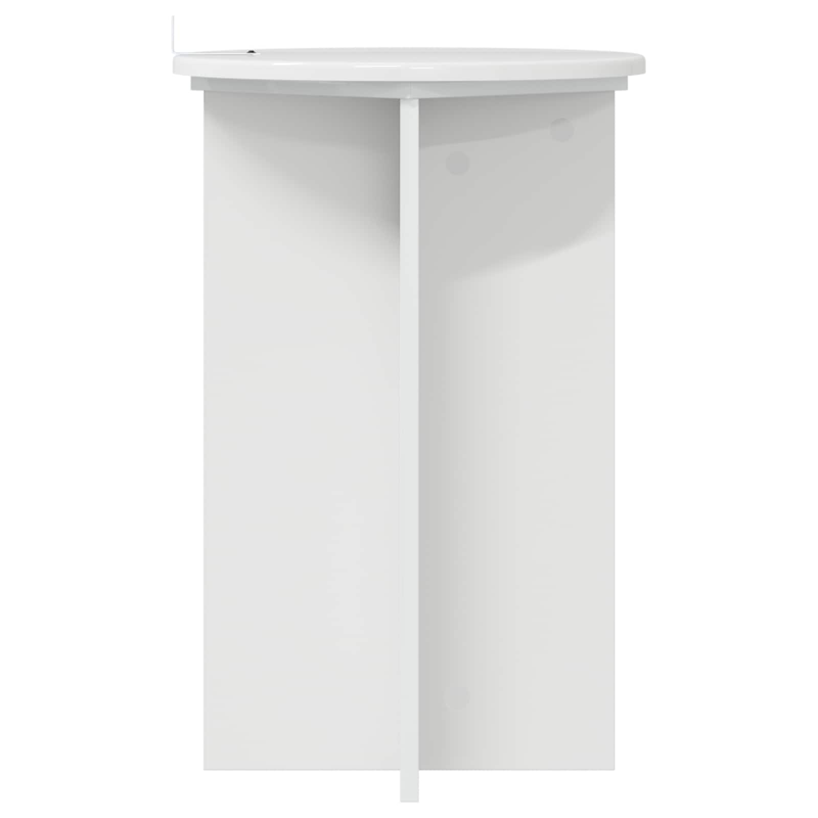 Plantenstandaard 2 pcs Hoogglans Wit Ø40 x 60 cm Bewerkt hout is nu te koop bij PeponiXL, paradijselijk wonen!