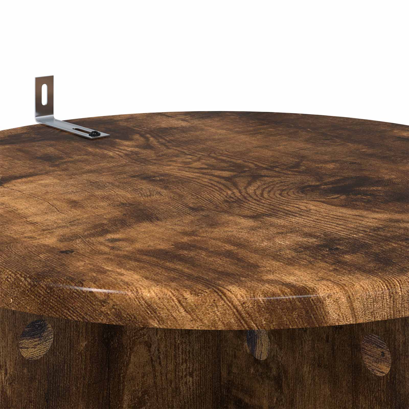 Plantenstandaard 2 pcs Gerookt eiken Ø40 x 60 cm Bewerkt hout is nu te koop bij PeponiXL, paradijselijk wonen!