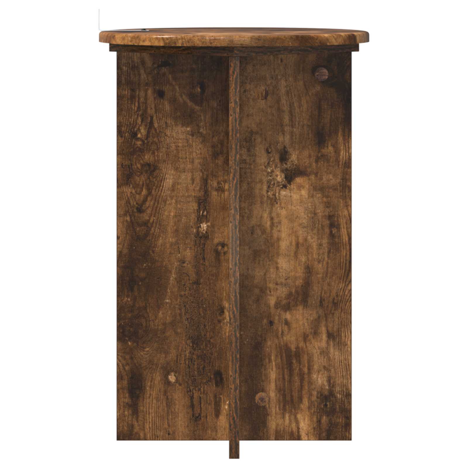 Plantenstandaard 2 pcs Gerookt eiken Ø40 x 60 cm Bewerkt hout is nu te koop bij PeponiXL, paradijselijk wonen!
