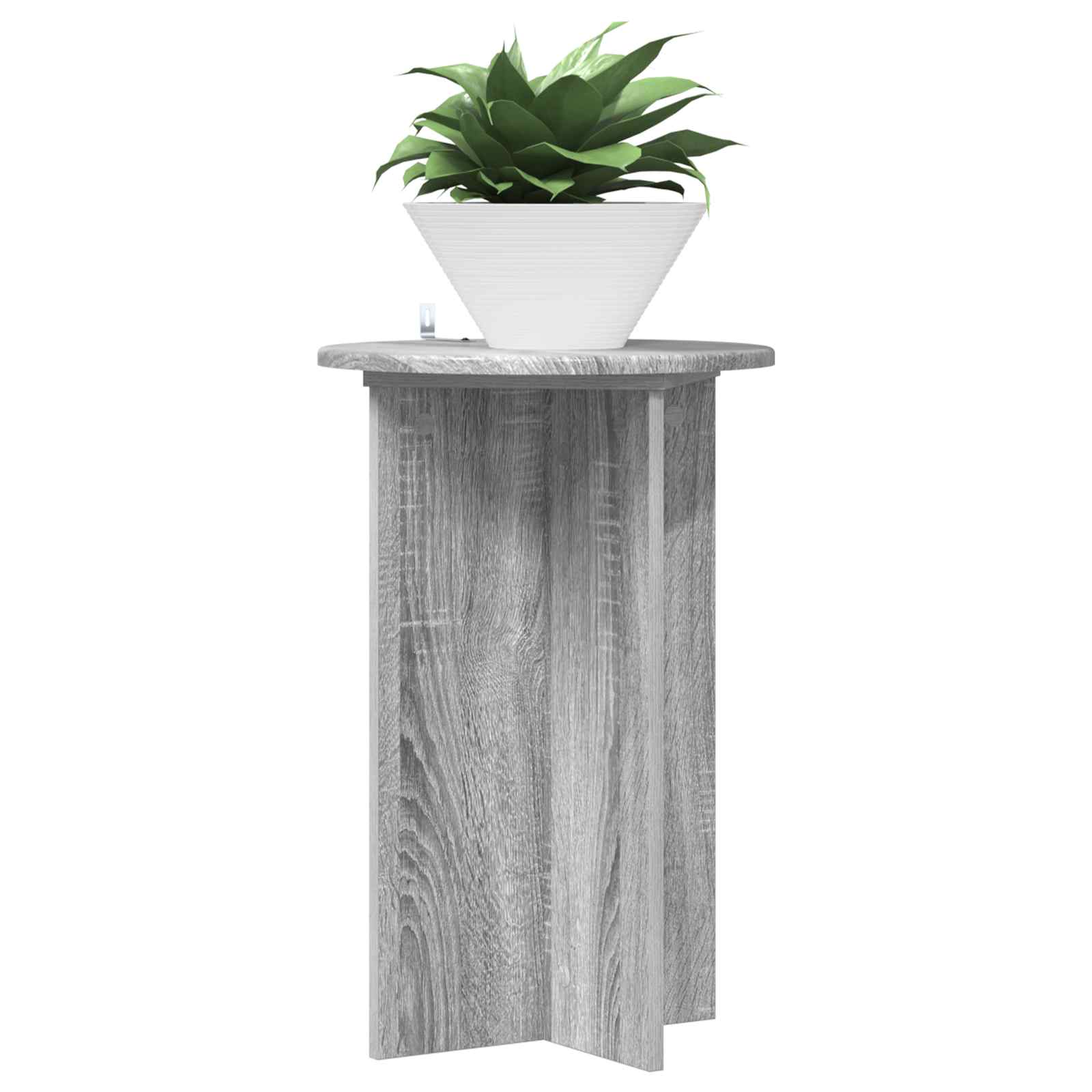Plantenstandaard 2 pcs Grijs sonoma Ø40 x 60 cm Bewerkt hout is nu te koop bij PeponiXL, paradijselijk wonen!