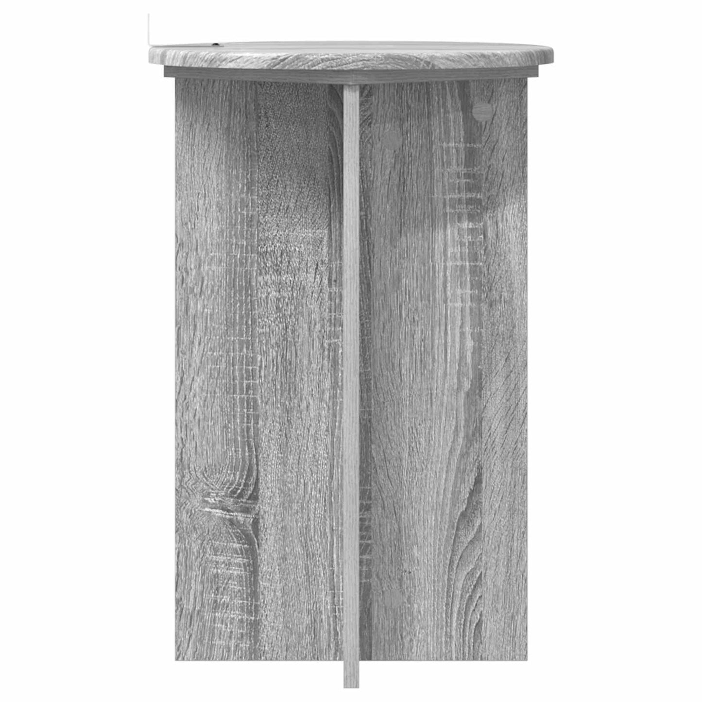 Plantenstandaard 2 pcs Grijs sonoma Ø40 x 60 cm Bewerkt hout is nu te koop bij PeponiXL, paradijselijk wonen!
