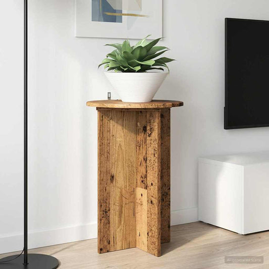 Plantenstandaard 2 pcs Oud hout Ø40 x 60 cm Bewerkt hout is nu te koop bij PeponiXL, paradijselijk wonen!
