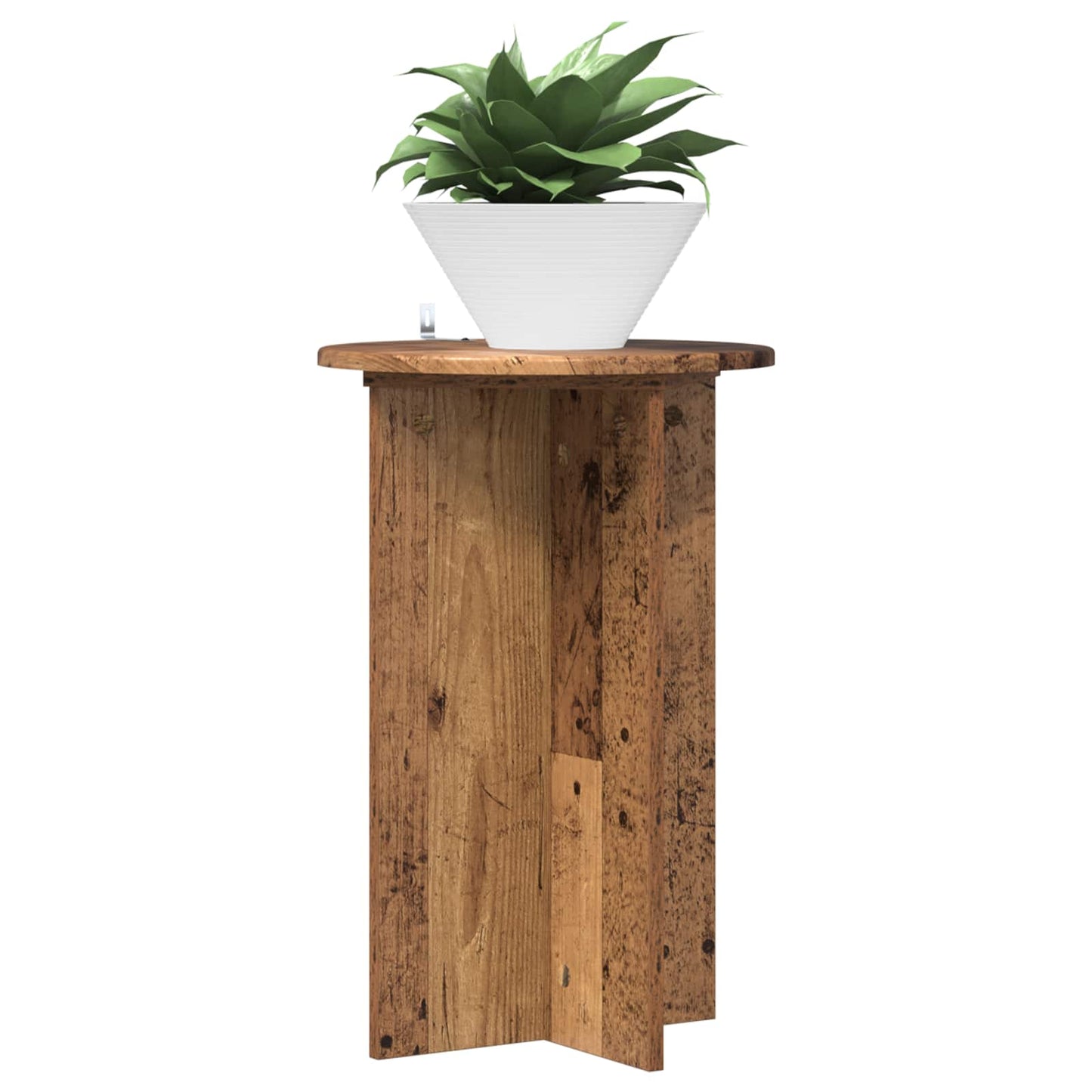 Plantenstandaard 2 pcs Oud hout Ø40 x 60 cm Bewerkt hout is nu te koop bij PeponiXL, paradijselijk wonen!