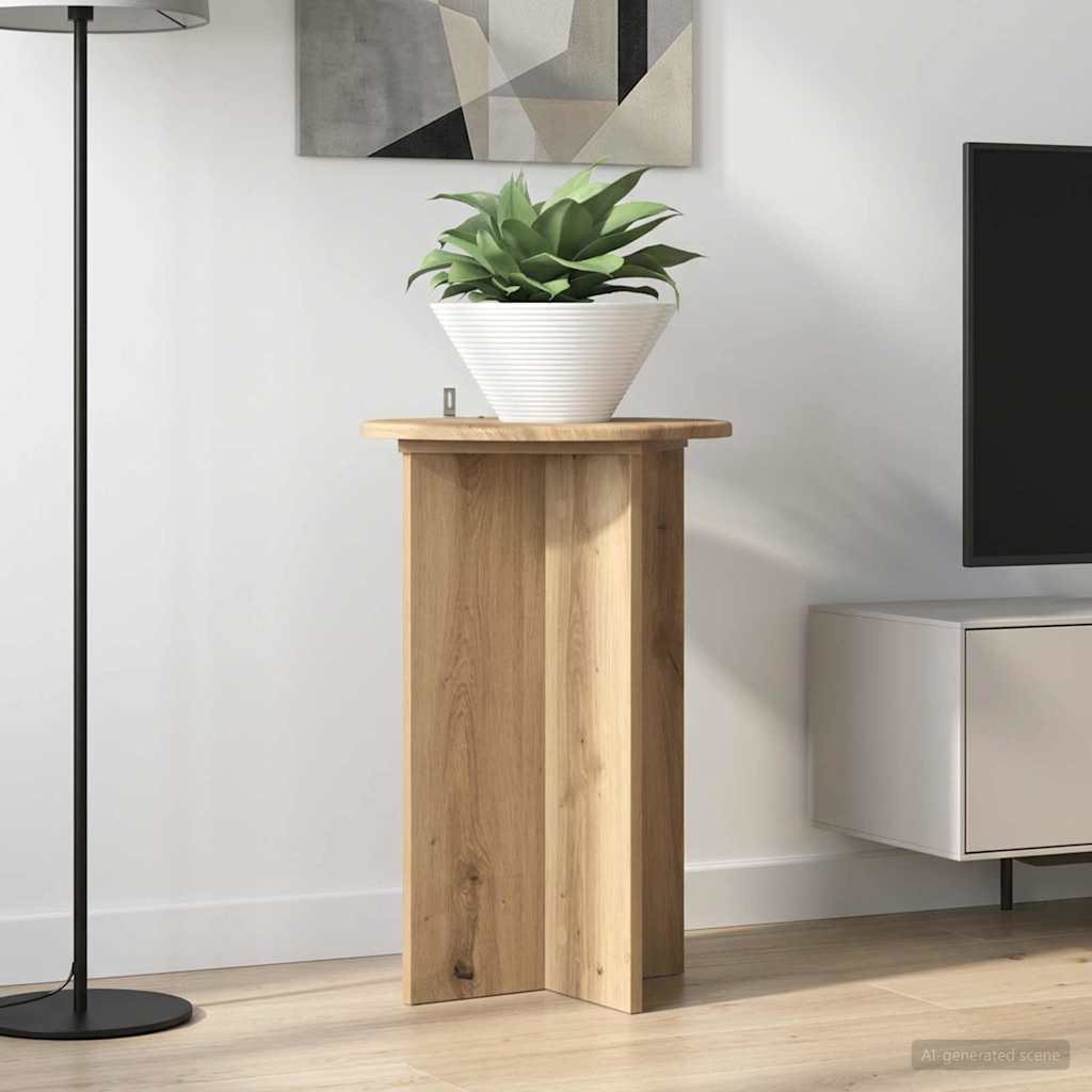 Plantenstandaard 2 pcs Artisanaal eiken Ø40 x 60 cm is nu te koop bij PeponiXL, paradijselijk wonen!