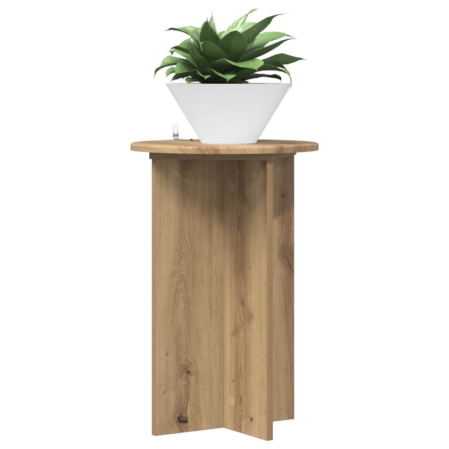 Plantenstandaard 2 pcs Artisanaal eiken Ø40 x 60 cm is nu te koop bij PeponiXL, paradijselijk wonen!