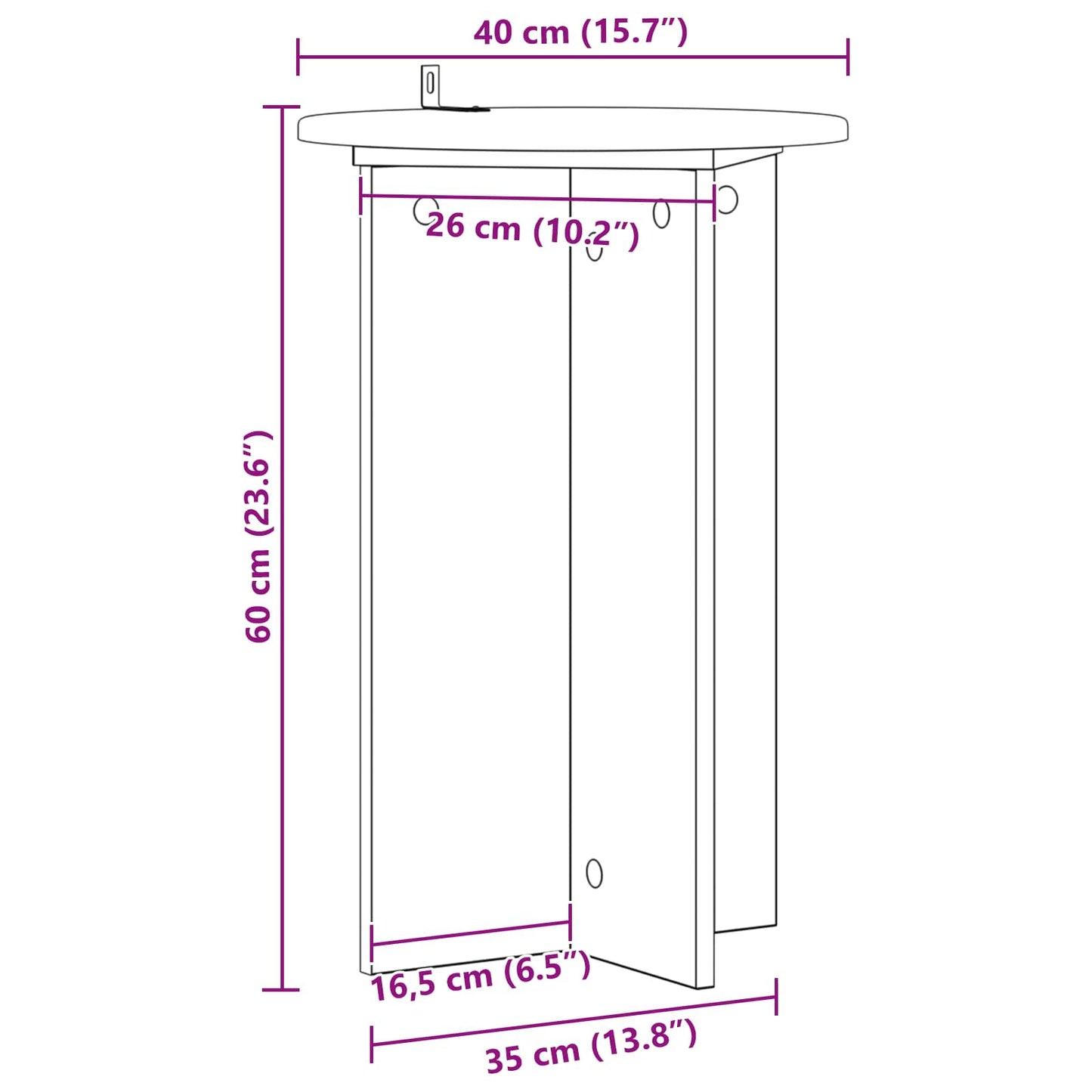 Plantenstandaard 2 pcs Artisanaal eiken Ø40 x 60 cm is nu te koop bij PeponiXL, paradijselijk wonen!