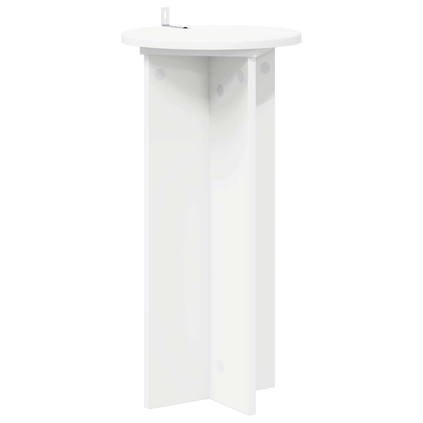 Plantenstandaard 2 pcs Wit Ø29,5 x 60 cm Bewerkt hout is nu te koop bij PeponiXL, paradijselijk wonen!