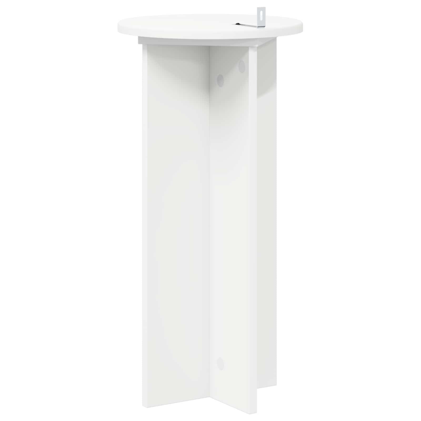 Plantenstandaard 2 pcs Wit Ø29,5 x 60 cm Bewerkt hout is nu te koop bij PeponiXL, paradijselijk wonen!
