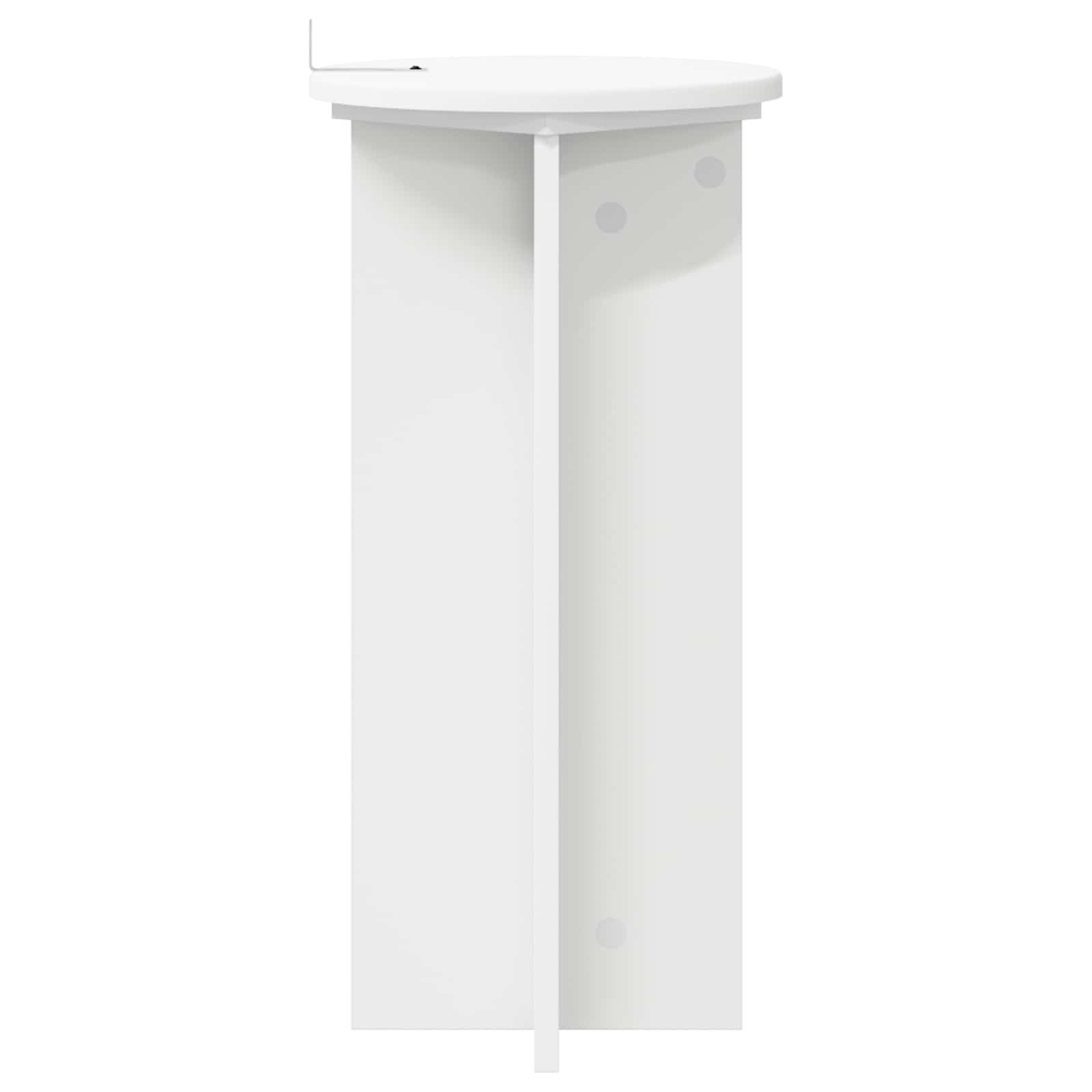 Plantenstandaard 2 pcs Wit Ø29,5 x 60 cm Bewerkt hout is nu te koop bij PeponiXL, paradijselijk wonen!