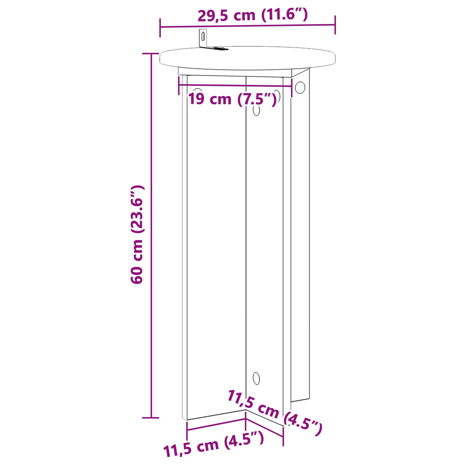 Plantenstandaard 2 pcs Wit Ø29,5 x 60 cm Bewerkt hout is nu te koop bij PeponiXL, paradijselijk wonen!