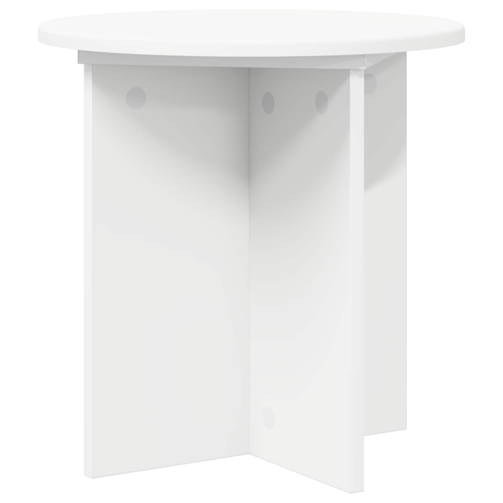 Plantenstandaard 2 pcs Wit Ø40 x 40 cm Bewerkt hout is nu te koop bij PeponiXL, paradijselijk wonen!