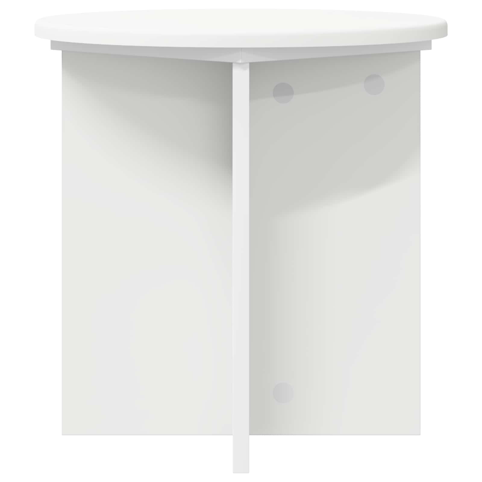 Plantenstandaard 2 pcs Wit Ø40 x 40 cm Bewerkt hout is nu te koop bij PeponiXL, paradijselijk wonen!