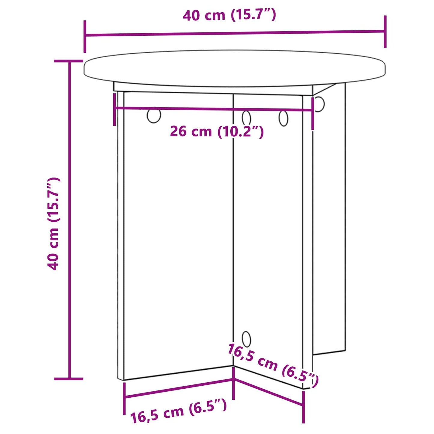Plantenstandaard 2 pcs Wit Ø40 x 40 cm Bewerkt hout is nu te koop bij PeponiXL, paradijselijk wonen!