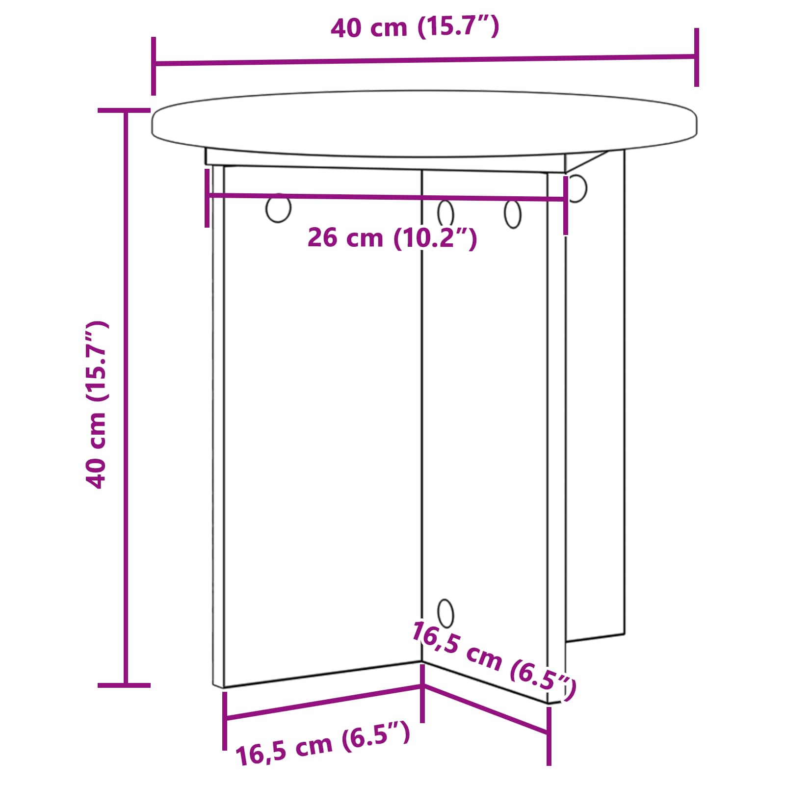Plantenstandaard 2 pcs Wit Ø40 x 40 cm Bewerkt hout is nu te koop bij PeponiXL, paradijselijk wonen!