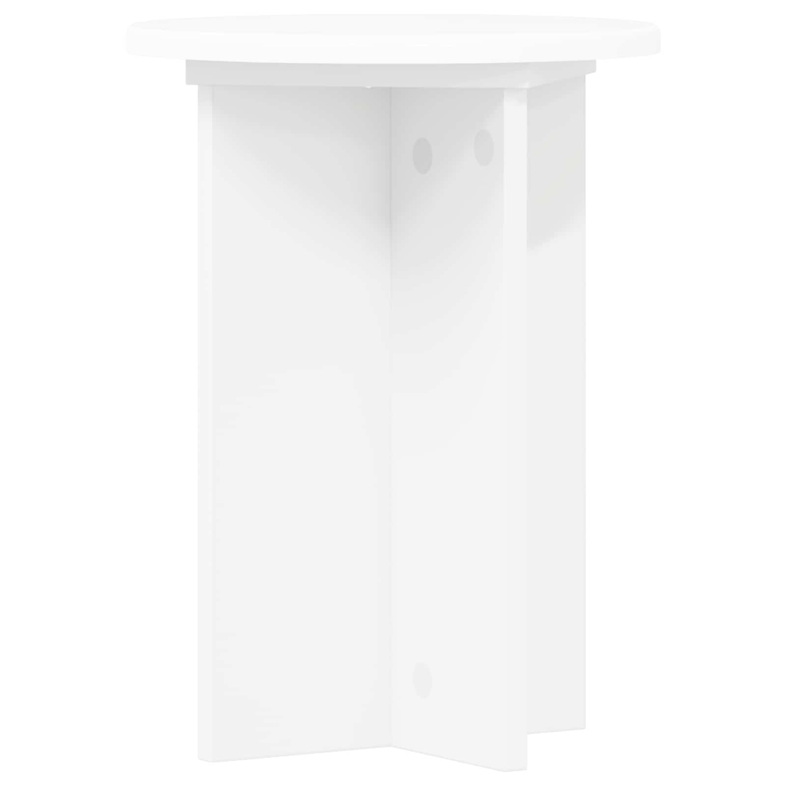Plantenstandaard 2 pcs Wit Ø29,5 x 40 cm Bewerkt hout is nu te koop bij PeponiXL, paradijselijk wonen!