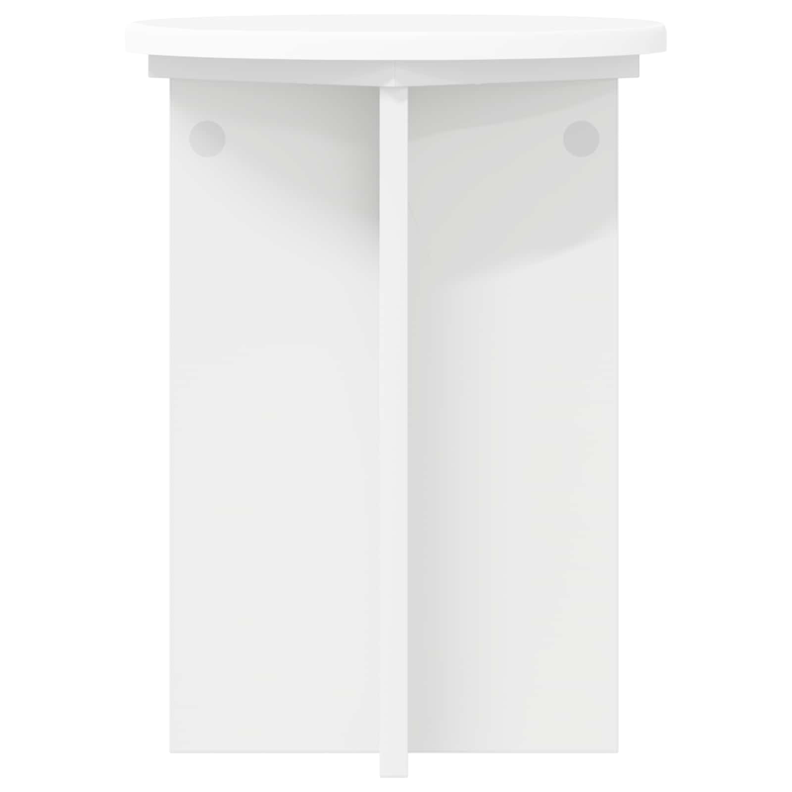 Plantenstandaard 2 pcs Wit Ø29,5 x 40 cm Bewerkt hout is nu te koop bij PeponiXL, paradijselijk wonen!
