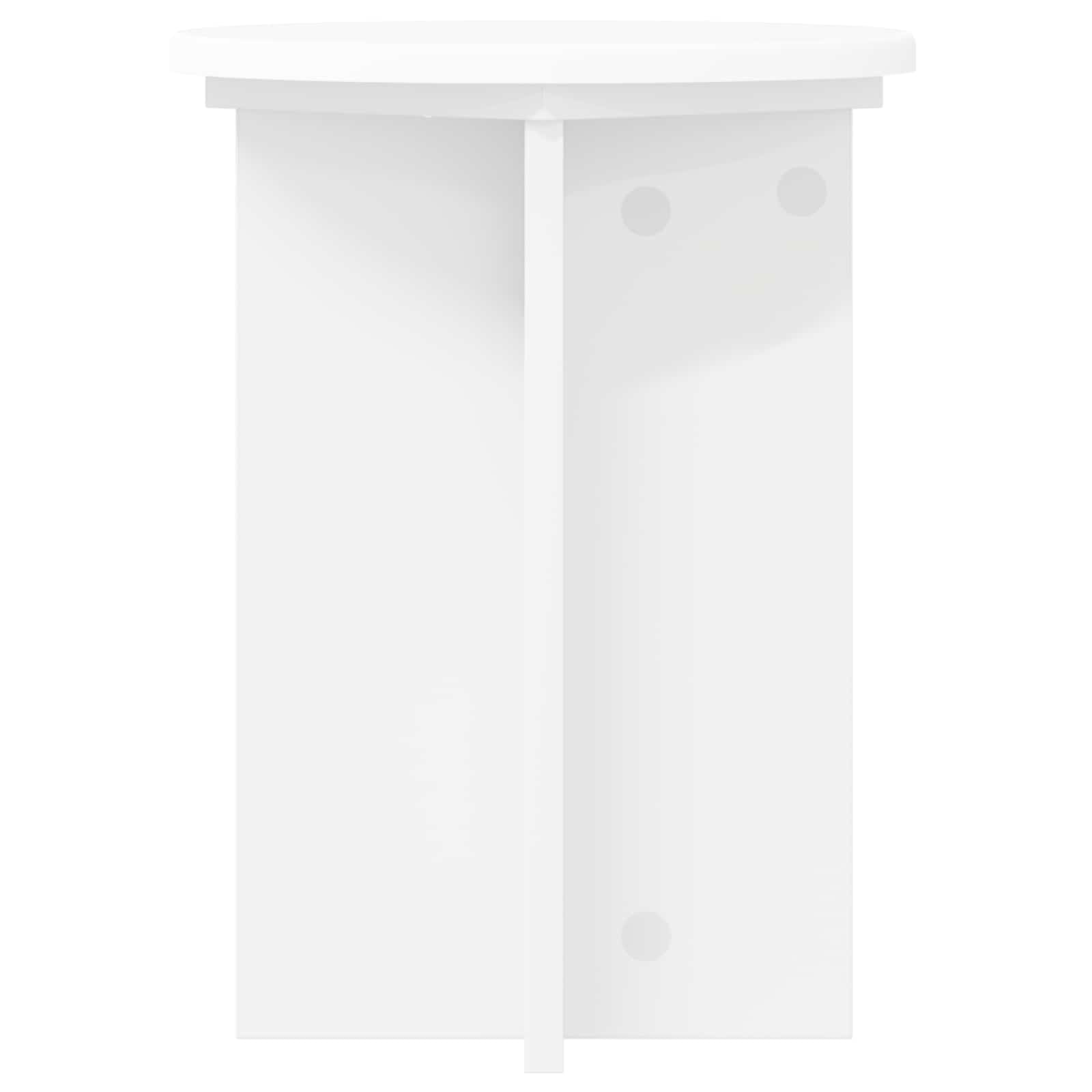 Plantenstandaard 2 pcs Wit Ø29,5 x 40 cm Bewerkt hout is nu te koop bij PeponiXL, paradijselijk wonen!