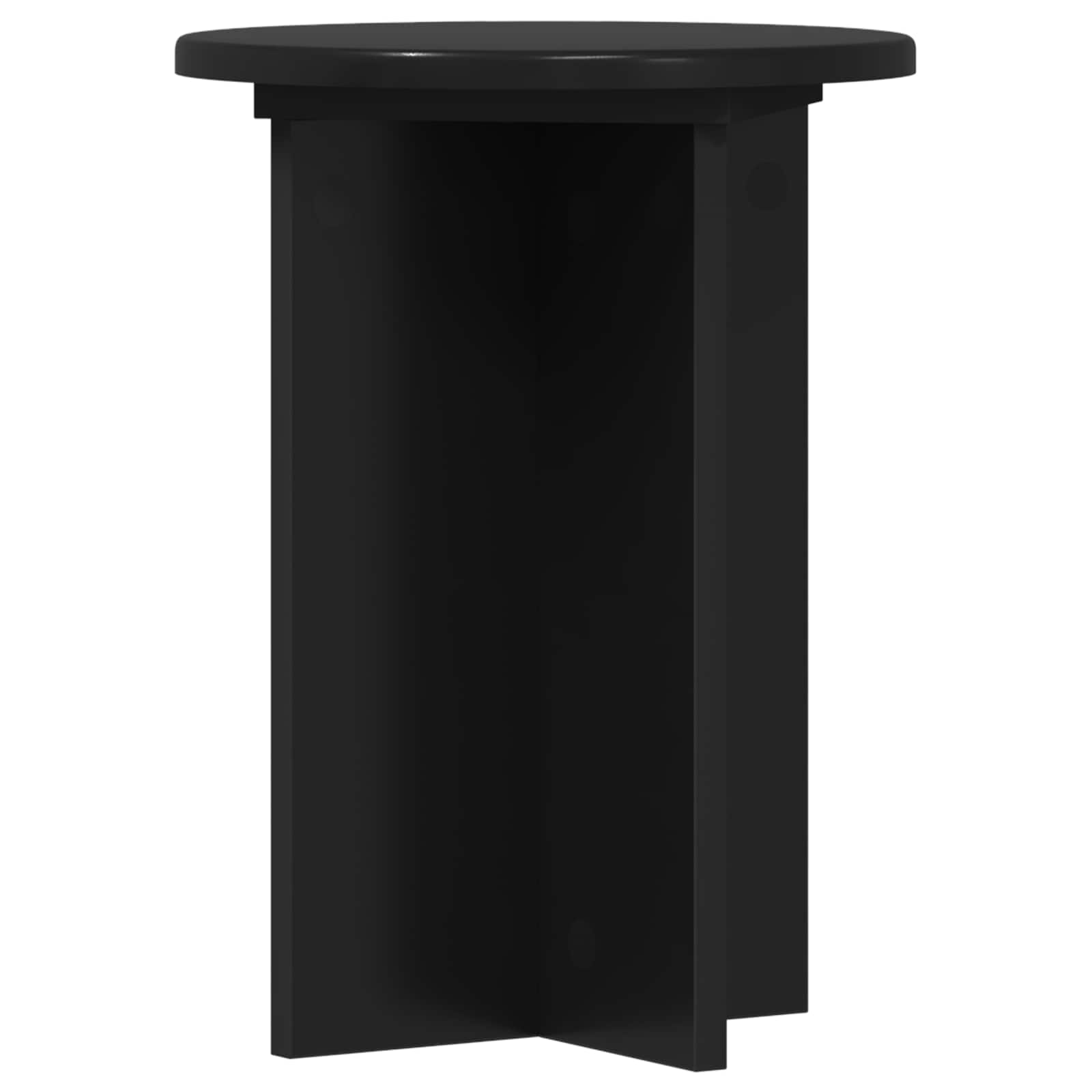 Plantenstandaard 2 pcs Zwart Ø29,5 x 40 cm Bewerkt hout is nu te koop bij PeponiXL, paradijselijk wonen!